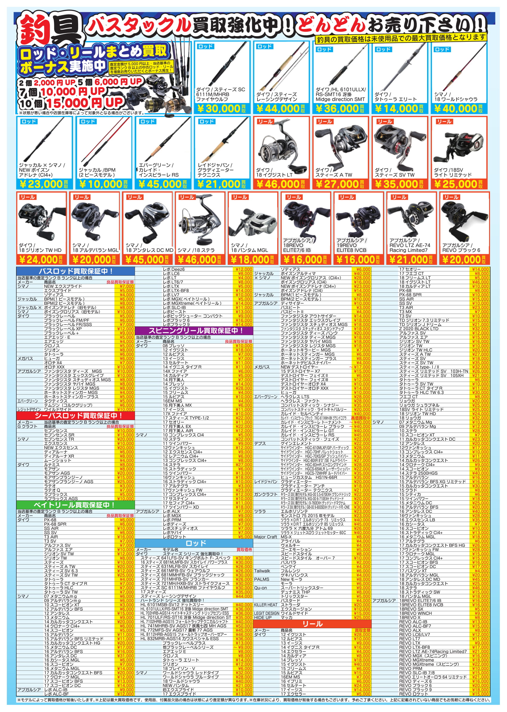 釣具コーナー( ωo[6月版買取情報]o – ゲーセンもある千葉鑑定団 酒々井店 湾岸習志野店 松戸店 茨城鑑定団佐原東店  もってきーな＋冨里店の公式サイト